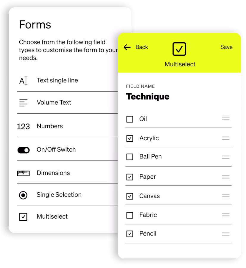 Adapt fields for your art